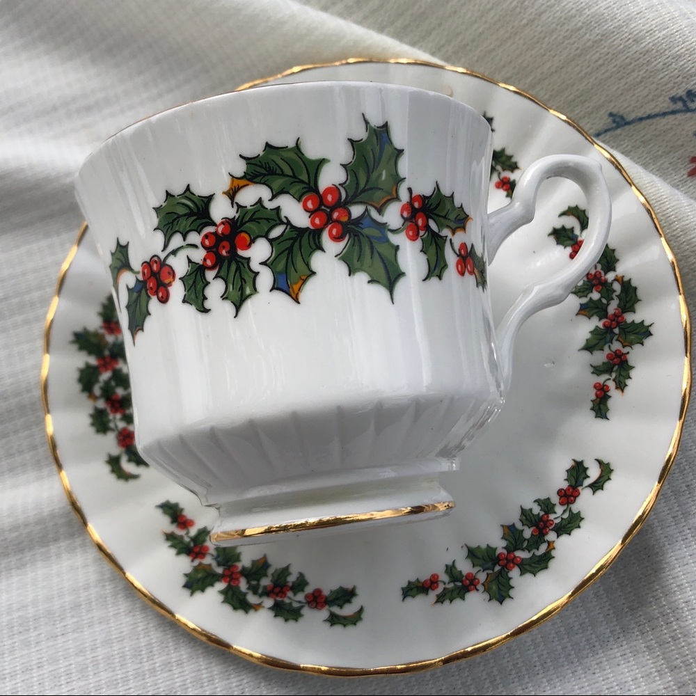Christmas teacup and saucer